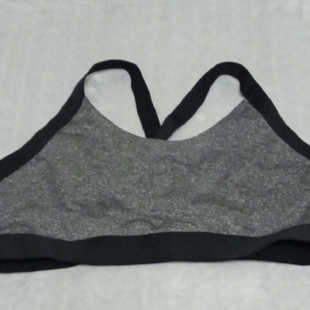 Avia Charcoal and Black Sports Bra